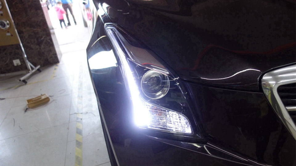 凯迪拉克ATSL车灯改装欧司朗破晓者套装，改装双光透镜、LED大灯升级-11