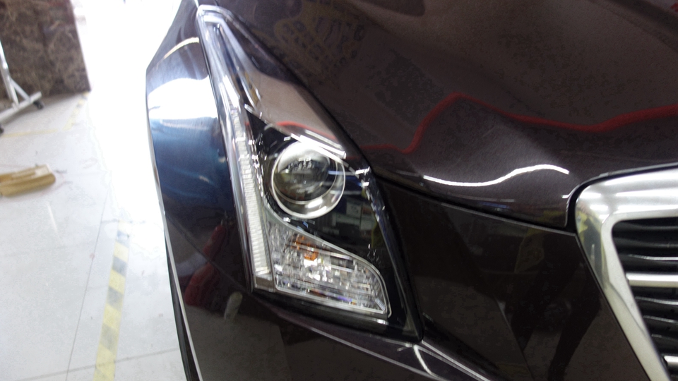 凯迪拉克ATSL车灯改装欧司朗破晓者套装，改装双光透镜、LED大灯升级-14