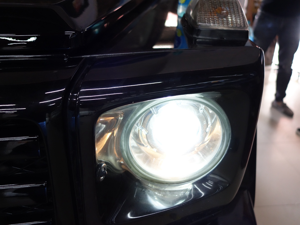 奔驰G500大灯改装升级，奔驰改灯，LED改装升级-7