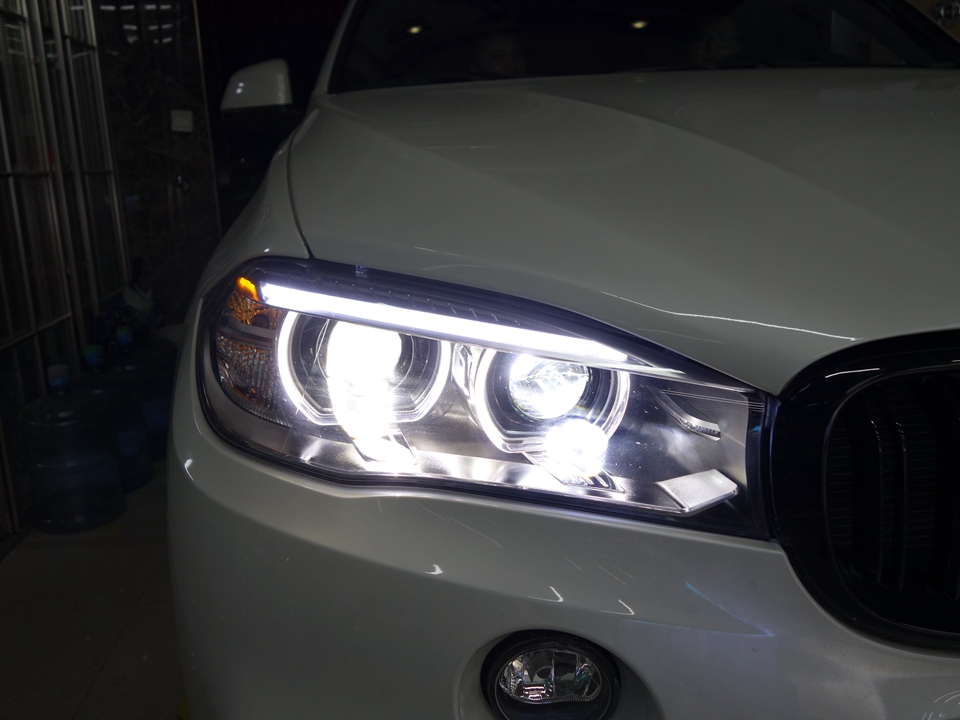 宝马X5改灯，改装LED双光透镜+鹰眼雾灯，大灯改装升级外观与车灯同步提升-6