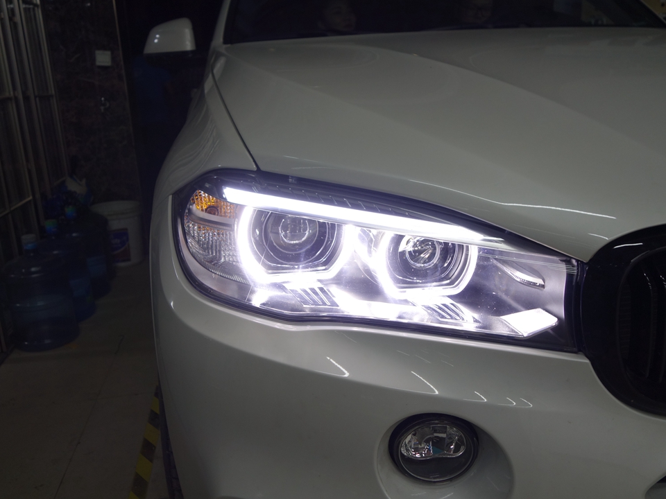 宝马X5改灯，改装LED双光透镜+鹰眼雾灯，大灯改装升级外观与车灯同步提升-12