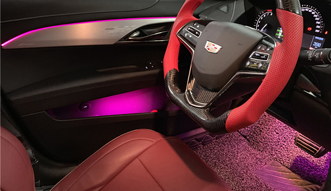 凯迪拉克ATS改装灯，加装64色氛围灯！还你整车的私人氛围空间！